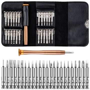 PRECYZYJNE ŚRUBOKRĘTY WKRĘTAKI TORX ZESTAW 25w1 ZESTAW PRECYZYJNYCH WKRĘTAK