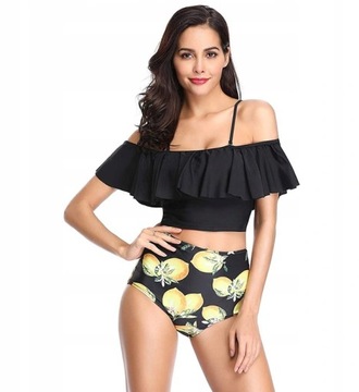BIKINI STRÓJ KĄPIELOWY WYSOKI STAN HISZPANKA - M