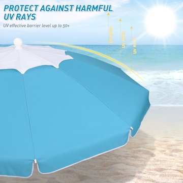 ЦВЕТОЧНЫЙ ПЛЯЖНЫЙ ЗОНТ ЗАЩИТА ОТ СОЛНЦА И ВЕНТИЛЯЦИЯ 6,5 ФУТОВ