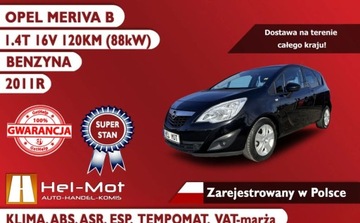 Opel Meriva II Mikrovan 1.4 Turbo ECOTEC 120KM 2011 Opel Meriva 1.4T 120KM, Klima, Tempomat, Zarejestrowana w Polsce, VAT-Marza, zdjęcie 2