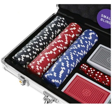 Покерный набор 300 фишек Техасские покерные фишки Чемодан Карты Сильные кости