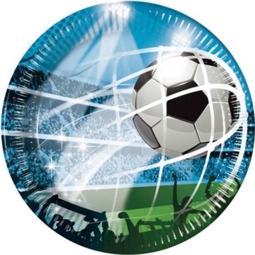 TALERZYKI papierowe PIŁKA NOŻNA soccer 23 cm