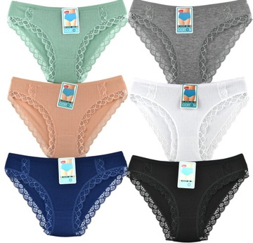 6x ТРУСИКИ ЖЕНСКИЕ ИЗ ХЛОПКА, 6 шт., размер XL