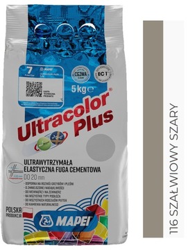 MAPEI FUGA Ultracolor Plus 116 SZAŁWIOWY SZARY 5 kg elastyczna