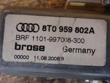 AUDI A5 8T 3D COUPE CABRIO MECHANIZMUS MOTOREK OKNO PRAVÝ 8T0837462C