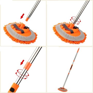 ЩЕТКА ДЛЯ АВТОМОЙКИ ИЗ МИКРОФИБРЫ 157 СМ С ДЛИННОЙ ТЕЛЕСКОПИЧЕСКОЙ РУЧКОЙ