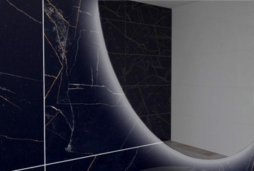 Зеркало со светодиодной подсветкой, круглый круг, без рамки 60