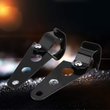 УНИВЕРСАЛЬНЫЙ КРОНШТЕЙН ФАР ДЛЯ МОТОЦИКЛА 35-43 ММ ЧЕРНЫЙ 2 ШТ.