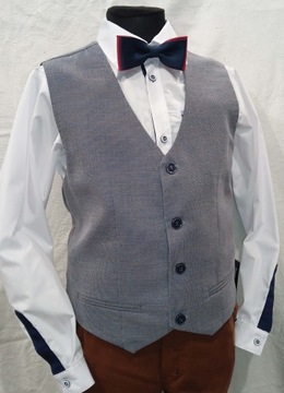 elegancka wizytowa KAMIZELKA chłopięca * 158 cm
