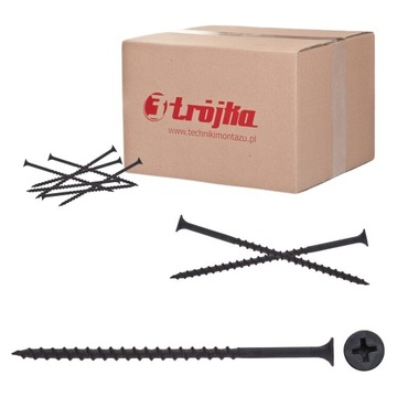 Wkręty fosfatowane czarne do drewna 4,2x70 - 1kg