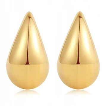 Золотые серьги-капли с геометрическим узором, большие шпильки в виде капель-капель