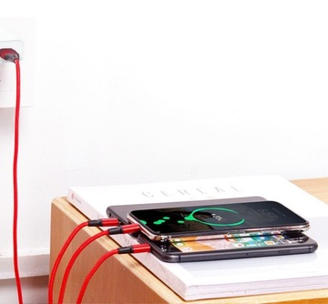 МИКРО-КАБЕЛЬ USB C 3 в 1 ДЛЯ БЫСТРОЙ ЗАРЯДКИ IPHONE MIX