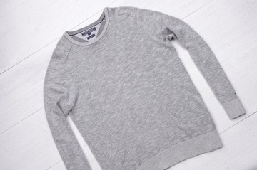 TOMMY HILFIGER SWETER Oryginalny MESKI PREMIUM Cotton Cashmere Z Logo SM