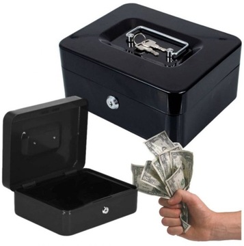 MAŁA KASETKA NA PIENIĄDZE KOSZTOWNOŚCI CASH BOX Yanda 152x115x80 mm