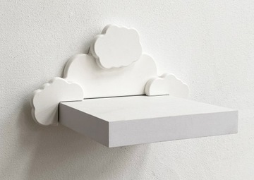 Полка подвесная для детской комнаты Hidden Frame Cloud White 24,5x24,5 см