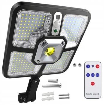 LAMPA ULICZNA SOLARNA STEROWANA PILOTEM Z CZUJNIKIEM RUCHU i ZMIERZCHU 50W