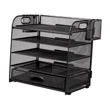 Полка для документов, сетчатая папка, лоток для писем, 5 слотов