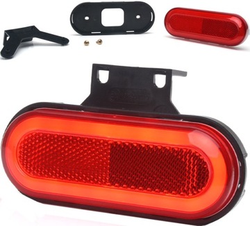 LAMPA OBRYSOWA CZERWONA LED NA TYŁ DIODOWA 24V WAŚ