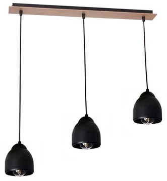 LAMPA WISZĄCA SUFITOWA LW-3SK DREWNO LOFT ŁEZKA