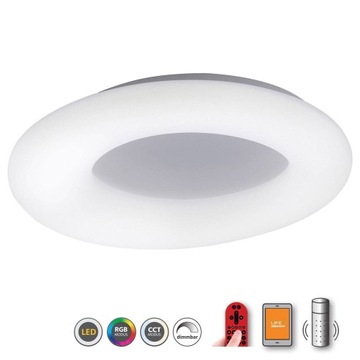 Plafon okrągły lampa sufitowa Leuchten Direkt 60 x 60 cm biały