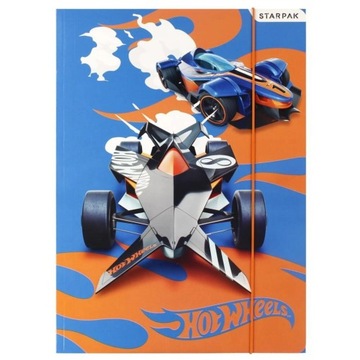 Teczka A4 z gumką szkolna na dokumenty i rysunki Hot Wheels Starpak
