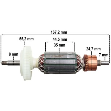 Ротор для кофемолки типа BOSCH GWS 11-125 CI CIE HILTI DAG DC