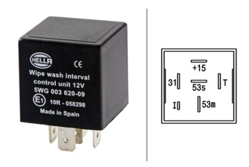 RELÉ ČASOVÝ STĚRAČE HELLA 5WG003 620-09