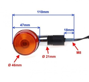 CHOPPER CRUISER ХРОМИРОВАННЫЕ ПОВОРОТНИКИ CUSTOM BOBBER