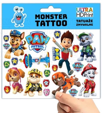 МОЮЩИЕСЯ ВРЕМЕННЫЕ ТАТУ ДЛЯ ДЕТЕЙ PAW PATROL ОРИГИНАЛЬНЫЕ ДИЗАЙНЫ