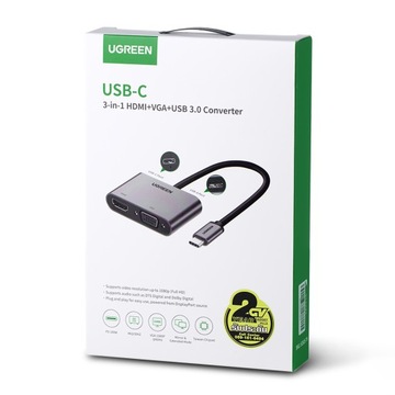UGREEN ADAPTER HUB USB-C - HDMI / VGA / USB-A 3.0 / USB-C PD
