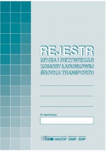 Michalczyk Rejestr mycia i dezynfekcji H91-3