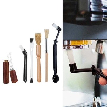 6 наборов щеток для эспрессо, очиститель щеток для кофемашины, кофемолка