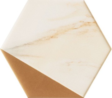 Flare gold hex 12,5x11 Domino - dekor