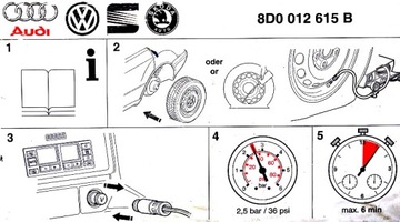 KOMPRESOR PUMPIČKA VZDUCHU AUDI / SEAT SKODA VW 8D0012615B