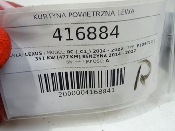 ZÁVĚS VZDUCHOVÁ LEVÝ LEXUS RC SPORTOWY/COUPE