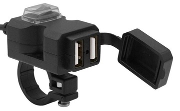 ŁADOWARKA USB NA KIEROWNICĘ ZASILACZ 3.1A MOTOCYKL