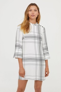 H&M Tkaninowa sukienka ze stójką XS 34