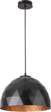 SIGMA Nowoczesna lampa LED DIAMENT M CZARNY/MIEDZIANY lampa wisząca LED