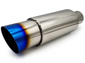 TŁUMIK KOŃCOWY SPORTOWY BASOWY PRZELOT, wlot 2,25' 57mm, wylot 102mm