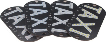 Светодиодная надпись «Такси» Лампа такси Белая светодиодная табличка на окне