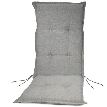 PODUSZKA OGRODOWA Z WYSOKIM OPARCIEM 117x49x6 cm JASNO SZARA