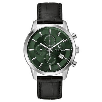 Bulova black cheap chronograph watch