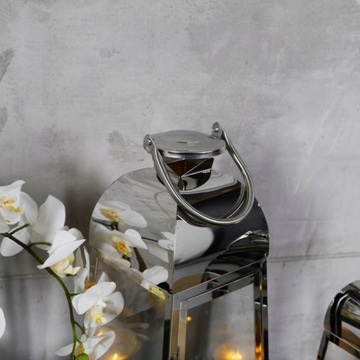 НАБОР СЕРЕБРЯНЫХ МЕТАЛЛИЧЕСКИХ ФОНАРЕЙ 2в1 ФОНАРЬИ