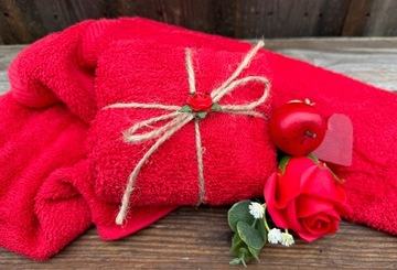 BUKIET MYDLANY + Zestaw SPA Sól Róże Mydlane Ręcznik Prezent na Walentynki