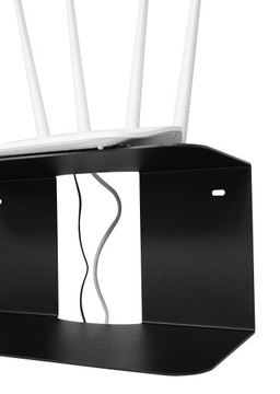 ДВОЙНАЯ ПОДВЕСНАЯ ПОЛКА LOFT, ЧЕРНЫЙ МЕТАЛЛ, 35 СМ, ТВЕРДЫЙ ФРЕЗЕРНЫЙ ДЕКОДЕР