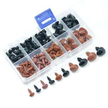 100шт пластиковые носы и защитные глаза для куклы Медведя