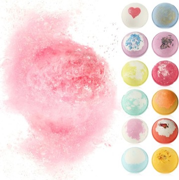 НАБОР БОМБОЧОК ДЛЯ ВАННЫ ИЗ 12 РАЗНЫХ АРОМАТОВ БОМБЫ ДЛЯ ВАННЫ СУПЕР КАЧЕСТВО