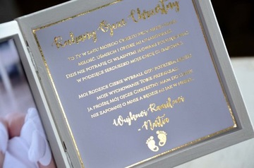 Спасибо крестным/БЕЛАЯ коробочка/золото