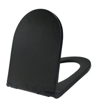 СИДЕНЬЕ ДЛЯ УНИТАЗА, СИДЕНЬЕ ДЛЯ УНИТАЗА, ТИП U, ЧЕРНЫЙ МАТОВЫЙ, МЕДЛЕННО ЗАКРЫВАЮЩИЙСЯ, ЖЕСТКИЙ