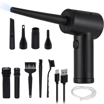 ODKURZACZ RĘCZNY SAMOCHODOWY DMUCHAWA LED BEZPRZEWODOWY MOCNY 68W